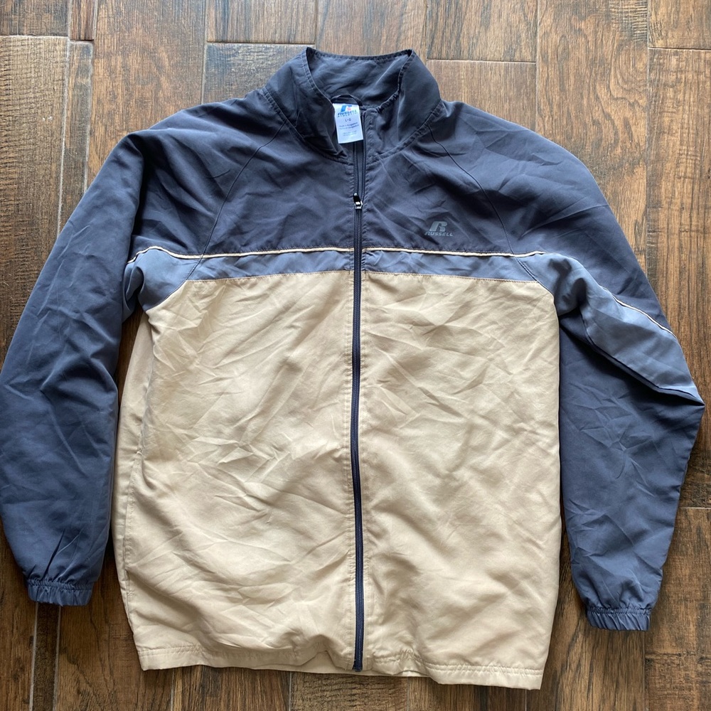 Vintage Russel windbreaker / beige / zipper